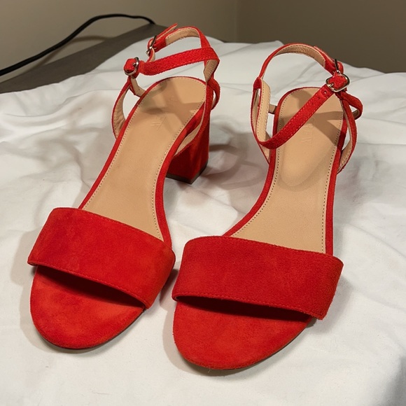 COPY - J Crew red block heels - new - Picture 2 of 6